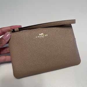 Nude coach wristlet NWT